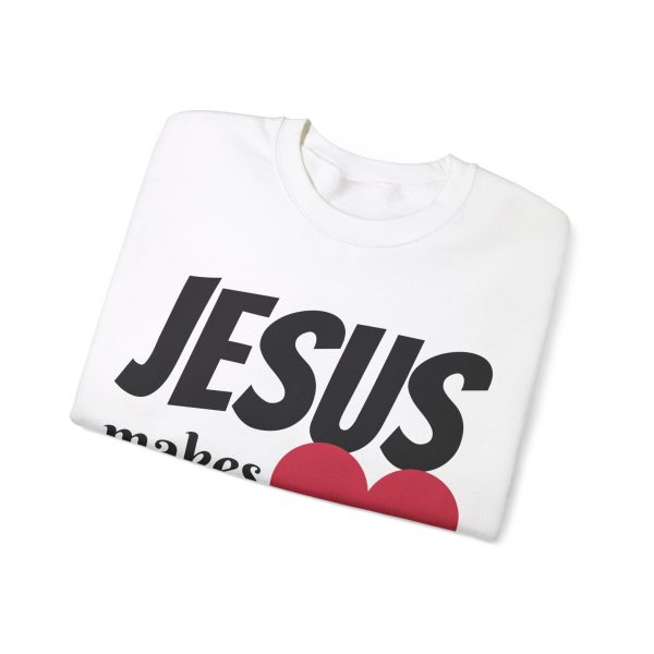 Jesus Makes Everything Possible" Unisex Heavy Blend Crewneck Sweatshirt - Image 3