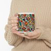 Soul Ceramic Mug 11oz with flowers - Image 11