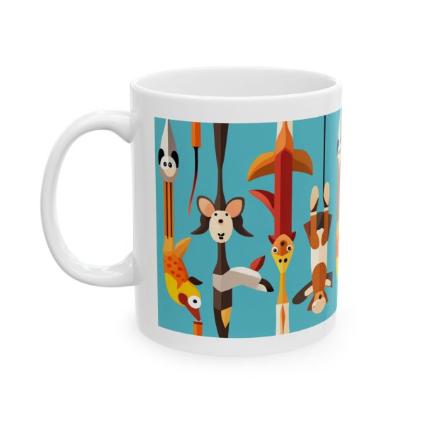 Animal Antics white mugs