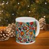 Soul Ceramic Mug 11oz with flowers - Image 10