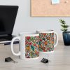 Soul Ceramic Mug 11oz with flowers - Image 6