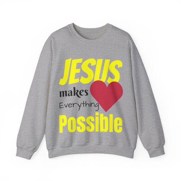 Jesus Makes Everything Possible" Unisex Heavy Blend Crewneck Sweatshirt - Image 23