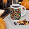 Soul Ceramic Mug 11oz with flowers - Image 7