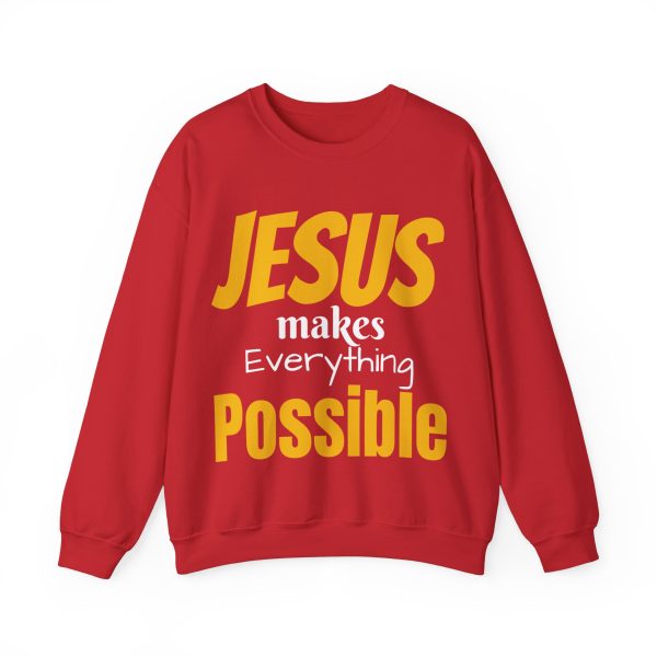 Jesus Makes Everything Possible" Unisex Heavy Blend Crewneck Sweatshirt - Image 56