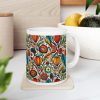 Soul Ceramic Mug 11oz with flowers - Image 8