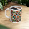 Soul Ceramic Mug 11oz with flowers - Image 9