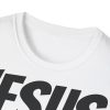 GB Jesus Makes Everything Possible" with cross Unisex Soft-Style T-Shirt - Image 3