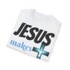 GB Jesus Makes Everything Possible" with cross Unisex Soft-Style T-Shirt - Image 4