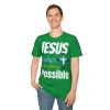 GB Jesus Makes Everything Possible" with cross Unisex Soft-Style T-Shirt - Image 19